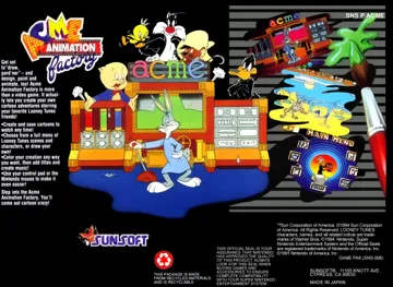 ACME Animation Factory (Europe) box cover back